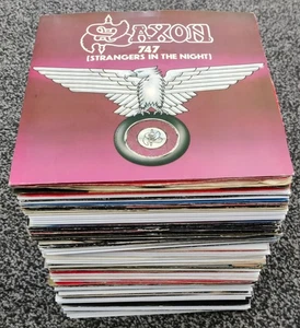 JOB LOT OF 100 X 7" SINGLES - ALL ROCK, HARD ROCK, HEAVY METAL etc, (ALL LISTED) - Picture 1 of 15
