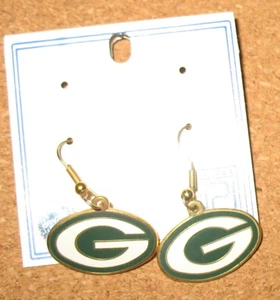 Pendientes colgantes G de los Green Bay Packers de la NFL - Imagen 1 de 3