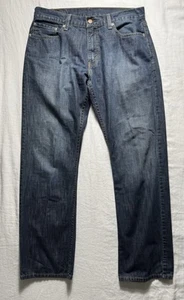 Levis 514 Jeans Herren 34x32 Blau Denim Slim Straight Leg Dark Washed Klassische Hose - Bild 1 von 9
