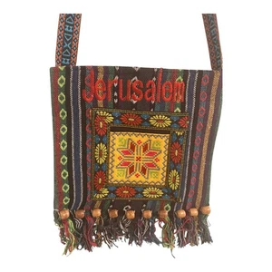 Handgefertigte Heritage Stickerei Handtasche Jerusalem Kreuzstich Beuteltasche Tasche Mehrfarbig - Bild 1 von 6