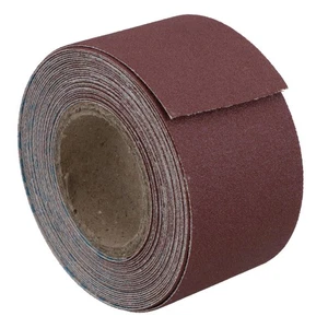 Hoja de lijado abrasiva rollo de tela esmerilada 180 grano 3,8 cm x 460 cm óxido de aluminio - Imagen 1 de 21