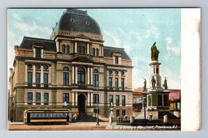 Providence RI-Rhode Island City Hall & Soldier's Monument  Vintage Postcard - Picture 1 of 2