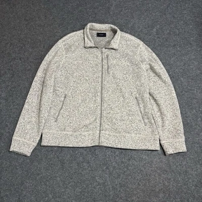 Lucky Brand Full Zip Sweater Fleece Jacket Men’s Size XL Beige - Image 1 of 4