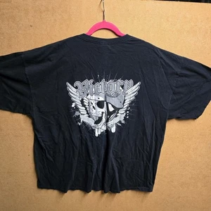 Victory Motorcycles Gear Skull Wings Black T-shirt Men's 2XL - Picture 1 of 6