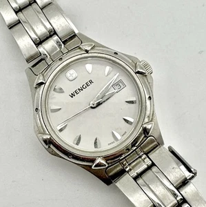 Wenger Swiss Made Watch 7023X Stainless Steel 30mm Women's, New Battery, Working - Picture 1 of 8