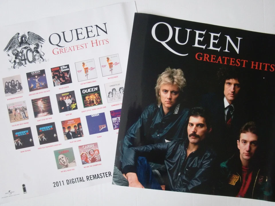 QUEEN "2011 DIGITAL REMASTERED / GREATEST HITS" 2-SIDED THAILAND PROMO POSTER - Image 1 of 1
