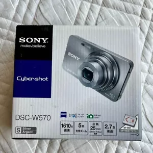 Sony CyberShot DSC-W570 SILBER 16,1 MP Digitalkamera nur japanisch aus Japan - Bild 1 von 6
