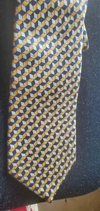 BALLY MEN'S TIE SILK ITALY GEOMETRIC WIDTH: 3.2/3 " SHIPPING FREE - Picture 1 of 3