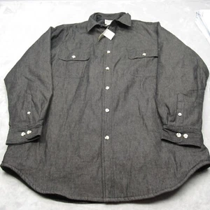 Boulder Creek Shirt Jacket Mens XL Tall Dark Gray Quilt Lined Button Up NEW - Picture 1 of 12