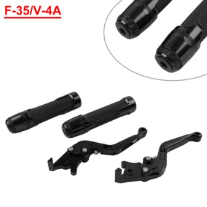 Lenkergriffe Sets Schwarz Kupplungshebel Bremsehebel für Suzuki GSXR600/750/1000 - Bild 1 von 10