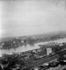 SUISSE c. 1950 - Panorama  Port Fluvial Le Rhin B&#226;le - N&#233;gatif 6 x 6 - Sui 13