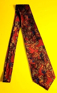 Bill Blass Floral Print Multicolor All Silk Men's Necktie - Picture 1 of 8