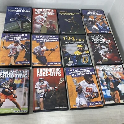 Lot Of 12 2004-2006 Men’s Lacrosse College Training / Coaching DVDs Dom Starsia - Image 1 of 4