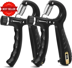 2PCS Grip Strength Trainer Adjustable Hand Gripper Forearm Strengthener Fitness - Picture 1 of 12