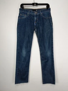 Vans Medium Wash Denim Raw Hem Cut Off Straight Leg Jeans Size 5 - Picture 1 of 8