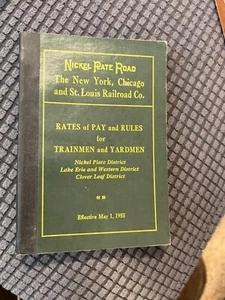 Nickel Plate Road Rates of Pay and Rules for Trainmen and Yardmen - 1953 - Picture 1 of 2