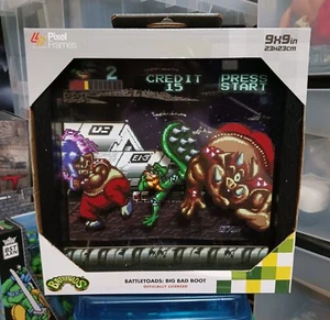 Pixel Frames Battletoads Big Bad Boot 9x9 Shadow Box Art - Licencia Oficial - Imagen 1 de 2