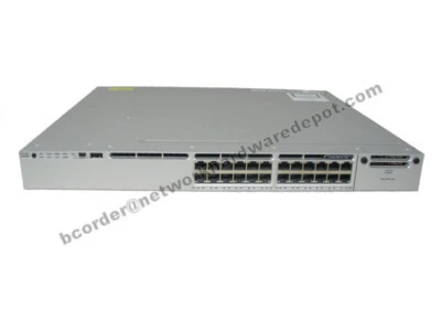 Cisco Catalyst WS-C3850-24P-E Switch 24-Port Gigabit PoE+ 715W - 1 Year Warranty - Image 1 of 2