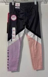 Justice Girl's Collection X Colorblocked Leggings Coal Multi Size XS (5-6) NWT - Picture 1 of 3
