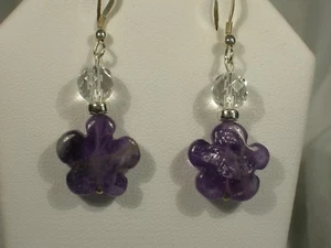 Amethyst Dangle Earrings - Picture 1 of 1