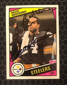 1984 Topps Football #160 Walter Abercrombie - Steelers - Signed Auto INSCRIPTION - Picture 1 of 2