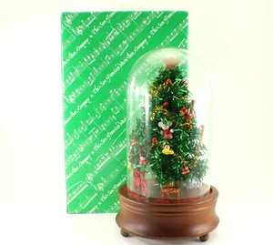San Francisco Music Box Company O CHRISTMAS TREE Glass Dome Battery 9” - Picture 1 of 18