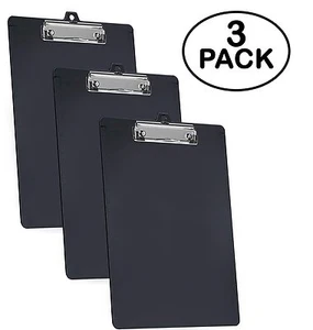 Portapapeles Acrimet Bajo Perfil Clip Talla (Color Negro) (Paquete de 3) - Imagen 1 de 6