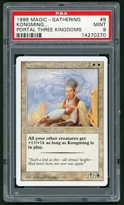 1999 MTG Magic the Gathering Card Portal Three Kingdoms #09 Kongming Sleep PSA 9 - Image 1 of 2