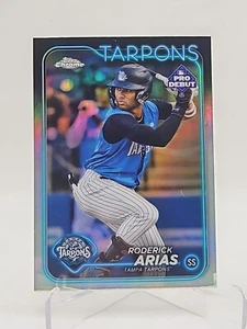 2024 Topps Chrome Pro Debut #PDC-80 Roderick Arias Refractor Tampa Tarpons MiLB - Imagen 1 de 2