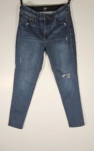 LuLaroe Jeans women size 32 blue classic business casual stretch zip close - Picture 1 of 9