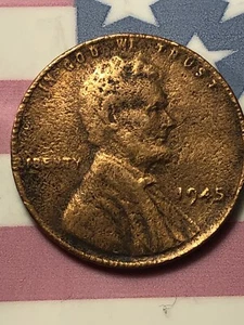 1945 Lincoln cent Lamination error coin - Picture 1 of 5