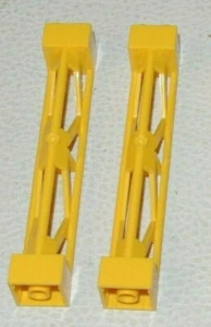 LEGO : 2x Support 2 x 2 x 10 poutre type 3 - Réf 58827 jaune - Set 7905 7633 - Imagen 1 de 1
