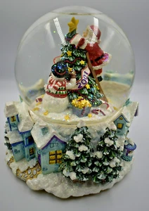Christopher Radko 2001 Snow Globe Deck the Halls Musical Revolving Lights - Picture 1 of 8