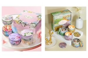 Mother's Day Gift-Dried Flower 100% Soy Wax 4-Piece Scented Candle Gift Set