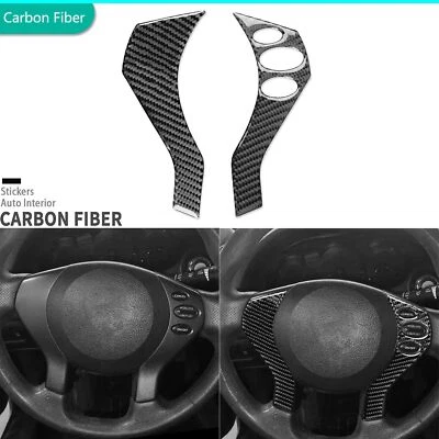 Real Carbon Fiber Steering Wheel Button Cover Trim For Nissan Altima Teana 08-12 - Изображение 1 из 4