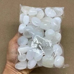 2,2 libras, 1" x 1,4", aprox 50 piezas, cristales de selenita caídos, ahorro satinado, B36892 - Imagen 1 de 9