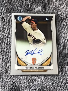 2014 Bowman Chrome Prospect Kendry Flores 1st Bowman Auto San Francisco Giants 