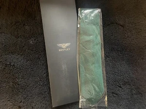 Bentley Motors Gift Collection Silk Tie Grille Matrix Green Black BL1169 NEW OEM - Picture 1 of 3