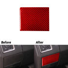 Red Carbon Fiber Driver Side Storage Box Panel Cover For Dodge Ram 1500 2013-15