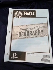 BJU Cultural Geography Test Answer Key 4th Edition Bob Jones Teacher - Picture 1 of 2