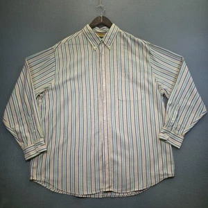 Roundtree & Yorke 40er Twill Herren gestreiftes Langarm Hemd mit Knopfleiste Gr. XL - Bild 1 von 8
