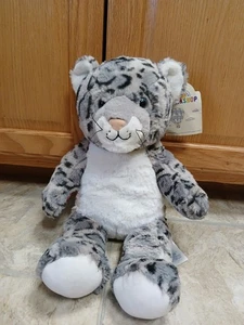 Neu Build A Bear 16 Zoll Schneeleopard Stofftier Plüsch 2017 mit Etikett - Bild 1 von 10
