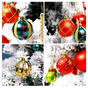 6cm Shatterproof Christmas Tree Ornaments 30 for Holiday Weddings Parties - Picture 1 of 10
