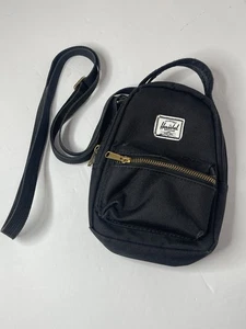 Herschel Nova Crossbody Black Backpack style Shoulder Bag 7x5" - Picture 1 of 6