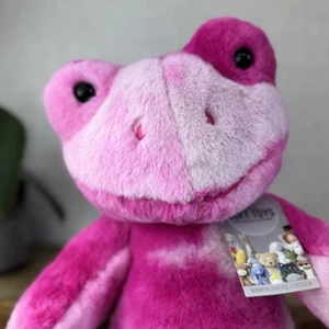 "Juguete suave de peluche Build A Bear rosa tie dye rana retirado - rosa tie dye rana 17""" - Imagen 1 de 9