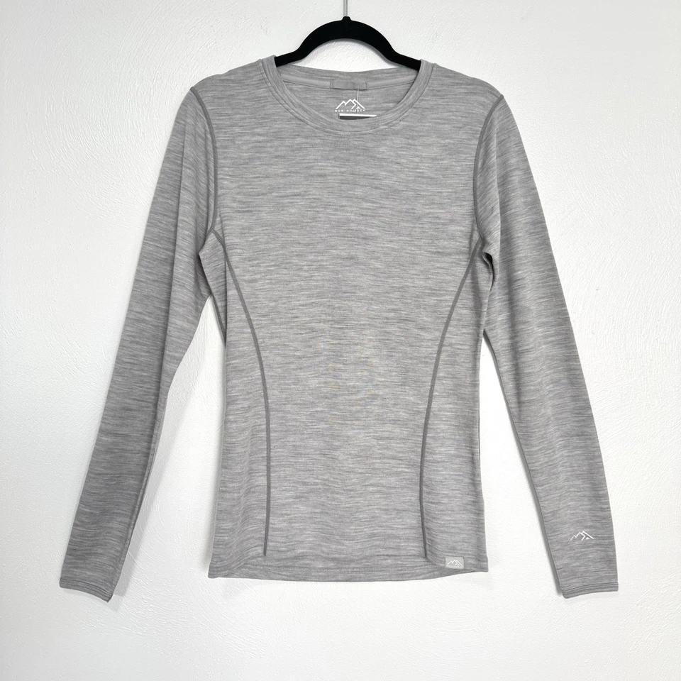 Merino Tech 250G Midweight Thermal Base Layer Shirt Women’s Medium Gray NEW - Image 1 of 4