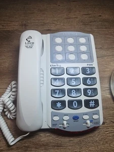 Telefono Clarity P300 Amplificato con Cavo Pulsanti Grandi Luce Lampeggiante - Foto 1 di 10