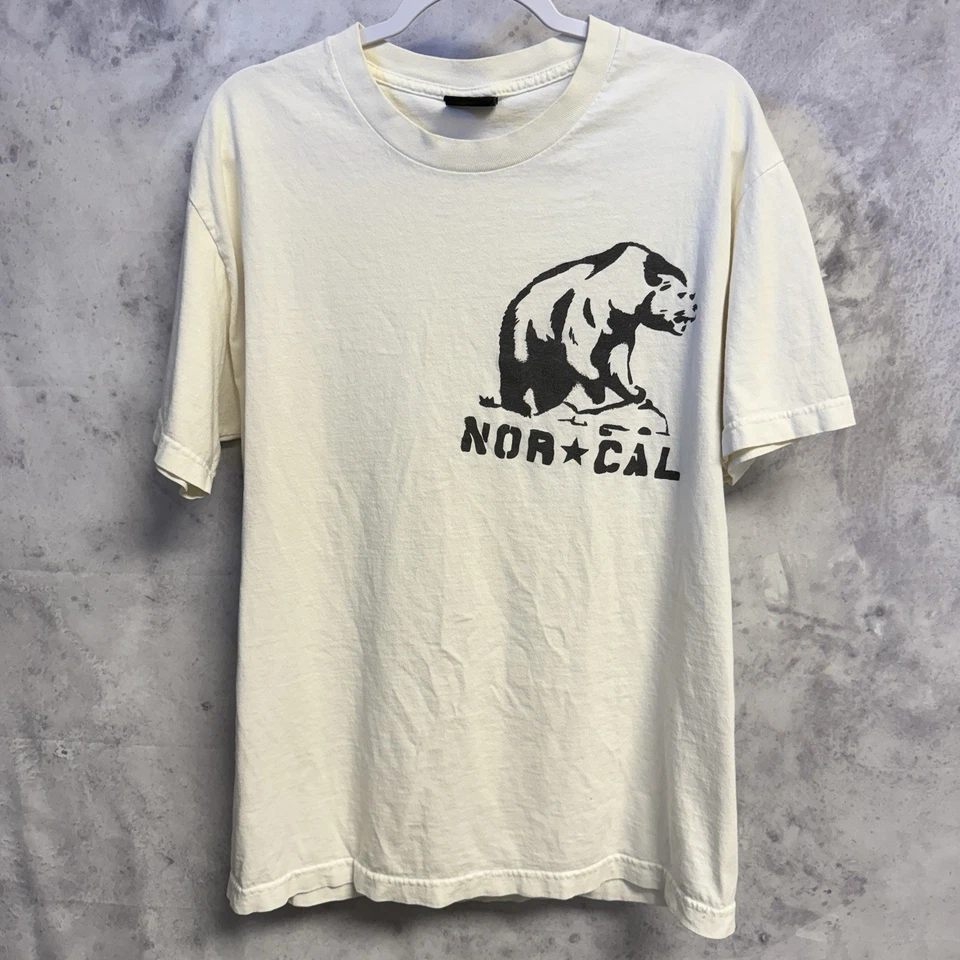 Camiseta De Colección Años 90 Nor Cal NHS Para Hombre Grande Blanca Patín Y2K Foto 1 de 4