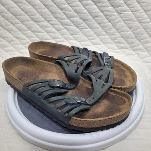 Sandali donna Birkenstock Granada neri in pelle morbida taglia 42 US11-11,5 - Foto 1 di 15