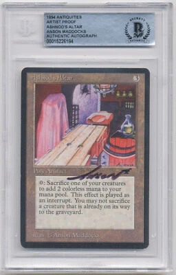 Graded Signed Ashnod's Altar Proof BGS Antiquities Artist Anson Maddocks MTG AP! - Image 1 of 2